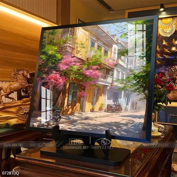 Tranh làng quê phong cảnh yên bình