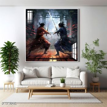 Mẫu tranh Samurai trang trí tường nhà