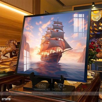 Tranh thuyền buồm và cảnh biển