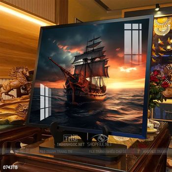 Tranh thuận buồm xuôi gió trang trí tường nhà