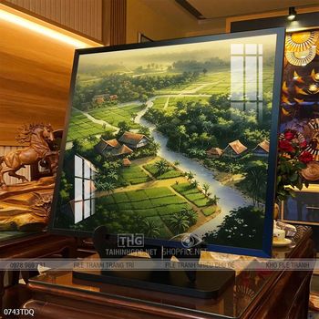 Tranh phong cảnh làng quê tuyệt đẹp