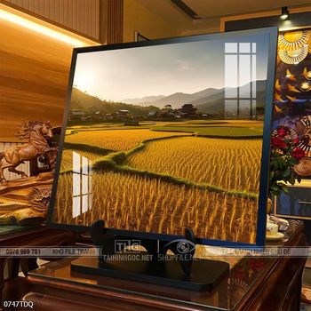 Tranh làng quê phong cảnh yên bình