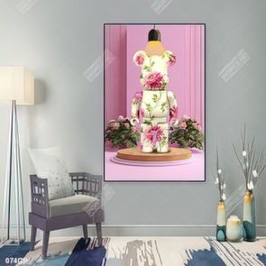 File tranh nghệ thuật gấu bearbrick trang trí tượng đẹp nổi bật