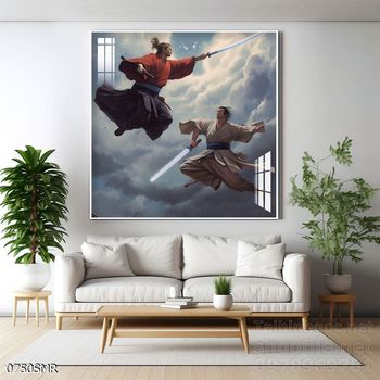 Mẫu tranh Samurai trang trí tường nhà