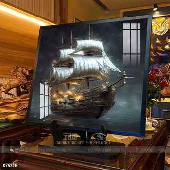 Tranh thuận buồm xuôi gió cánh buồm vàng đẹp nhất