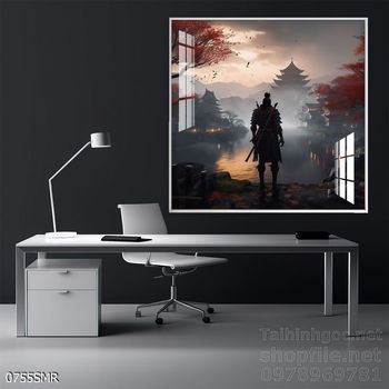 Mẫu tranh chiền binh Samurai décor trang trí tường đẹp độc đáo
