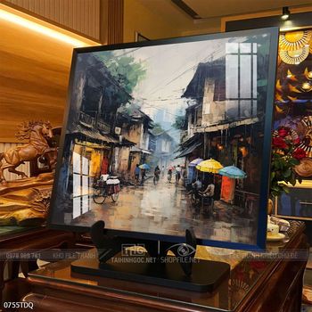 Tranh phong cảnh làng quê tuyệt đẹp