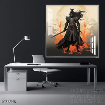 Tranh treo tường nghệ thuật hình Samurai Nhật Bản