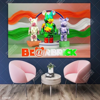 File tranh gấu bearbrick decor trang trí tường đẹp