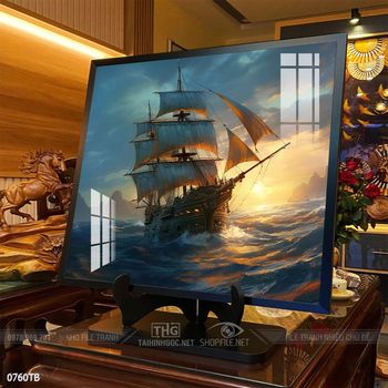 Tranh phong thủy thuận buồm xuôi gió tài lộc đẹp