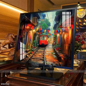 Tranh làng quê Việt Nam treo tường trang trí