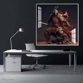 Tranh Samurai decor trang trí tường nhà trang trí tường