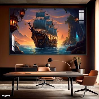 Tranh thuận buồm xuôi gió trang trí tường nhà