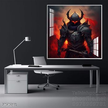 Tranh nghệ thuật deor trang trí tường nhà chiến binh Samurai huyền thoại