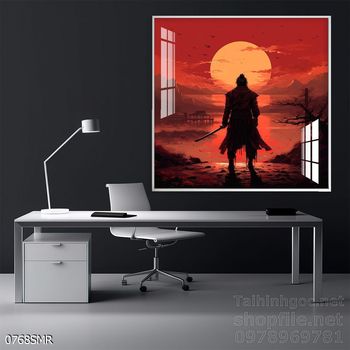 Tranh treo tường Samurai đẹp ấn tượng