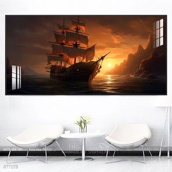 Tranh phong thủy thuận buồm xuôi gió tài lộc đẹp