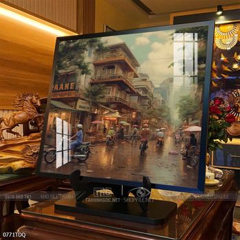 Tranh làng quê phong cảnh yên bình