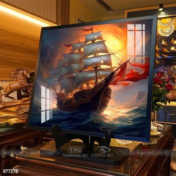 Tranh thuyền buồm và cảnh biển