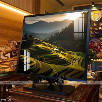 Tranh làng quê treo tường