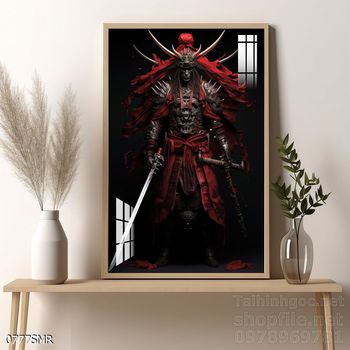 Mẫu tranh Samurai trang trí tường nhà