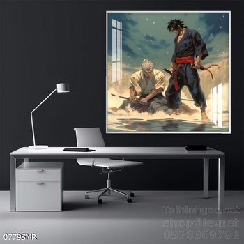 Tranh Samurai decor trang trí tường nhà trang trí tường