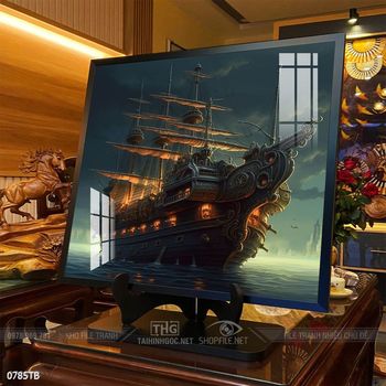 Tranh thuận buồm xuôi gió cánh buồm vàng đẹp nhất