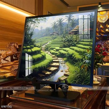 Tranh làng quê treo tường