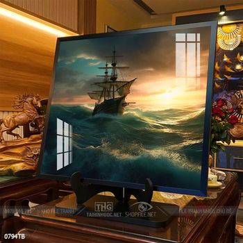 Tranh thuyền buồm và cảnh biển