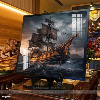 Tranh thuận buồm xuôi gió cánh buồm vàng đẹp nhất