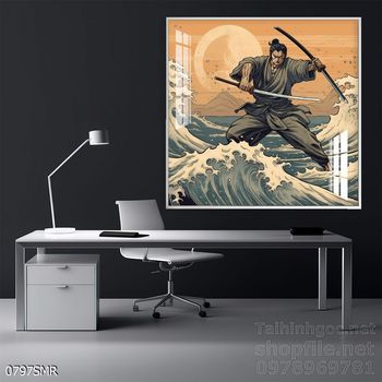 Mẫu tranh Nhật cổ Samurai