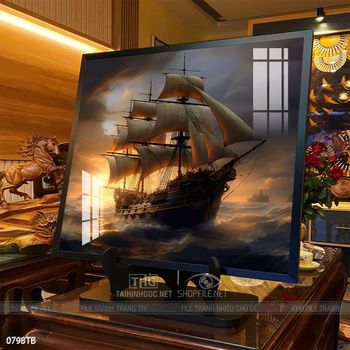 Tranh thuận buồm xuôi gió trang trí tường nhà