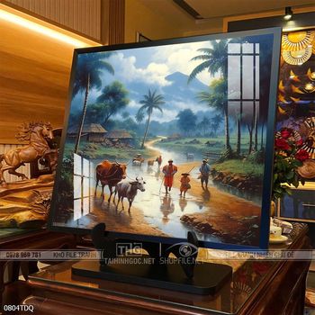 Tranh phong cảnh quê hương làng quê Việt Nam