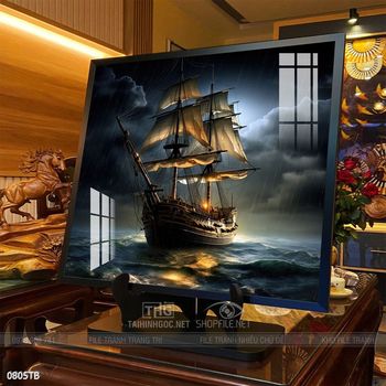 Tranh thuyền buồm và cảnh biển