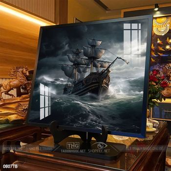 Tranh thuận buồm xuôi gió cánh buồm vàng đẹp nhất