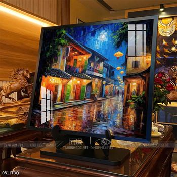 Tranh làng quê treo tường