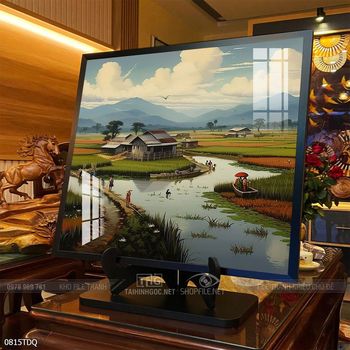 Tranh phong cảnh làng quê tuyệt đẹp