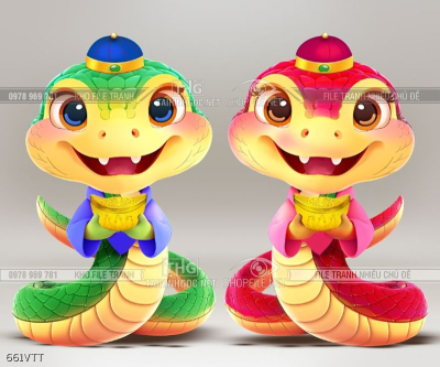 Tranh cặp rắn vàng cầm chỉnh vàng đón năm mới 2025 Tranh cặp rắn vàng cầm chỉnh vàng đón năm mới 2025