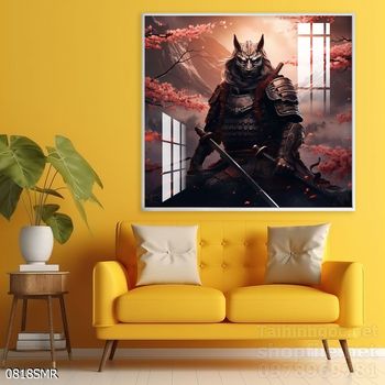 Mẫu tranh Samurai đẹp decor trang trí tường