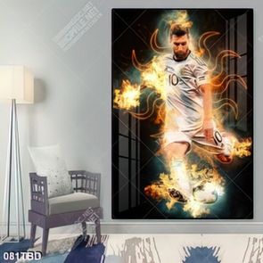 Tranh cầu thủ Lionel Messi dẫn bóng tuyệt đẹp