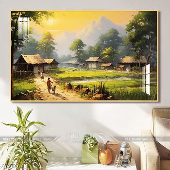 Tranh làng quê Việt Nam treo tường trang trí