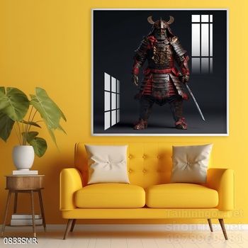 Tranh nghệ thuật deor trang trí tường nhà chiến binh Samurai huyền thoại