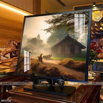 Tranh làng quê treo tường