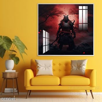 File tranh treo tường hình chiến binh Samurai