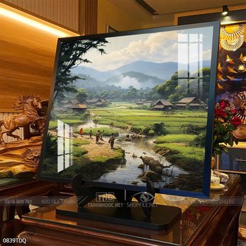 Tranh phong cảnh làng quê tuyệt đẹp