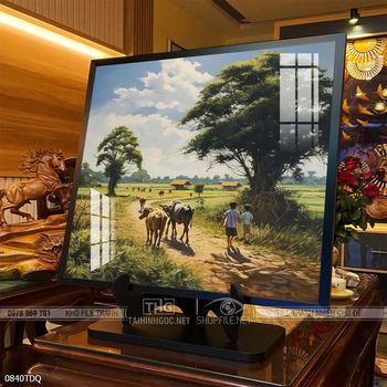 Tranh phong cảnh quê hương làng quê Việt Nam