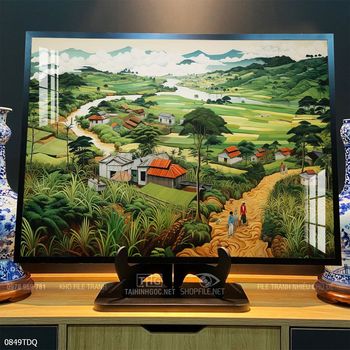 Tranh phong cảnh quê hương làng quê Việt Nam