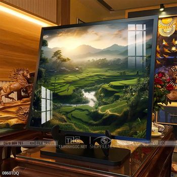 Tranh phong cảnh làng quê tuyệt đẹp