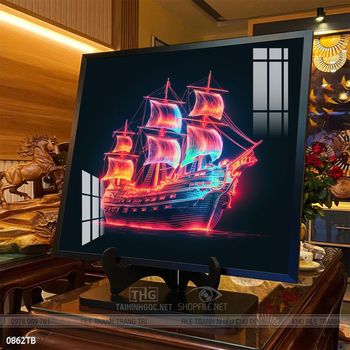 Tranh thuận buồm xuôi gió cánh buồm vàng đẹp nhất