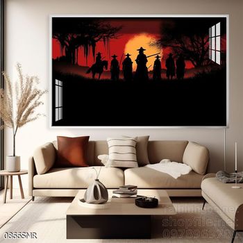 Tranh nghệ thuật treo tường chiến binh Samurai Nhật Bản