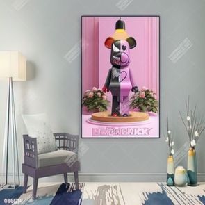File tranh gấu bearbrick decor trang trí tường đẹp